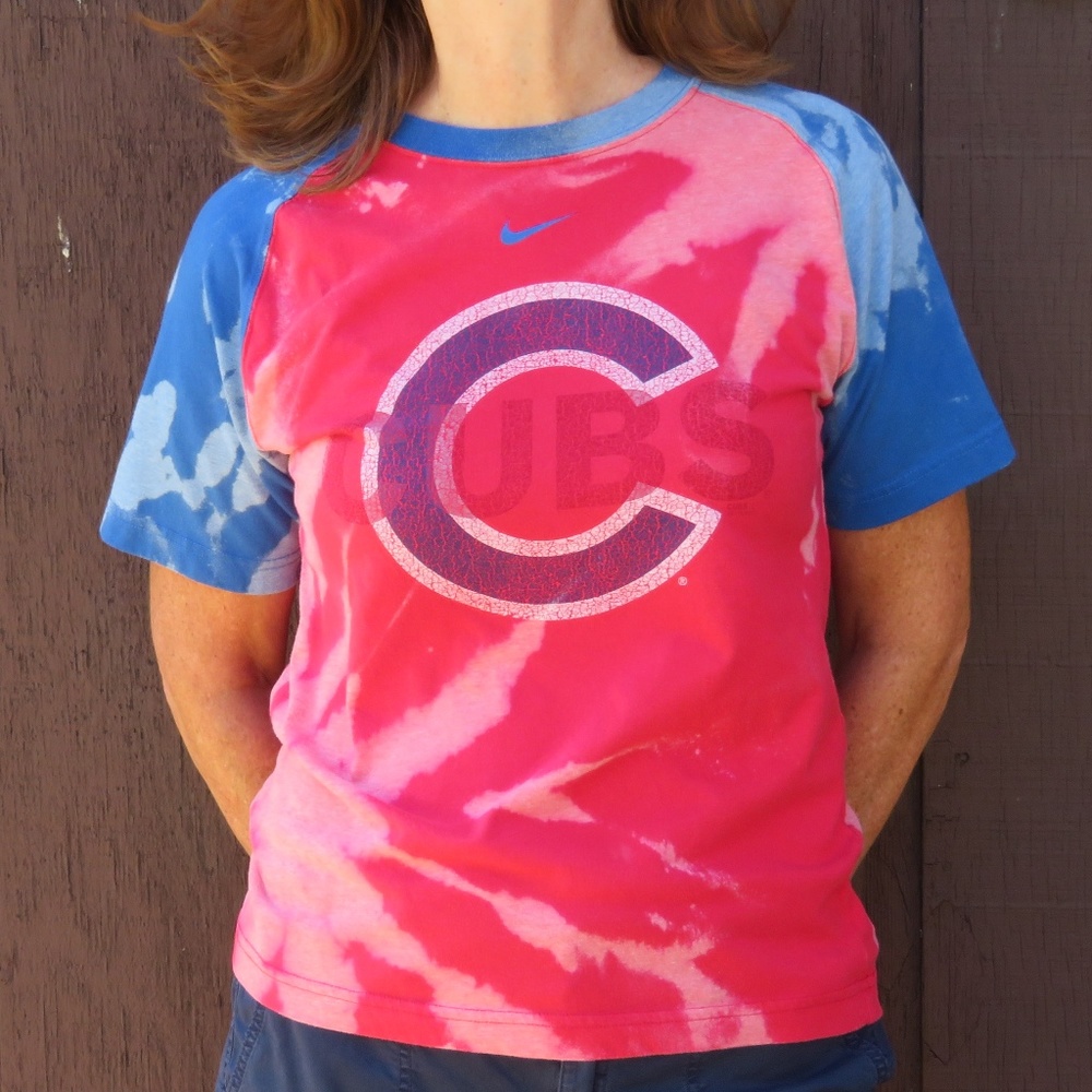 Nike Chicago Cubs Custom Bleach Tee sz M